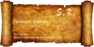 Sponga Kevin névjegykártya