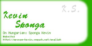 kevin sponga business card
